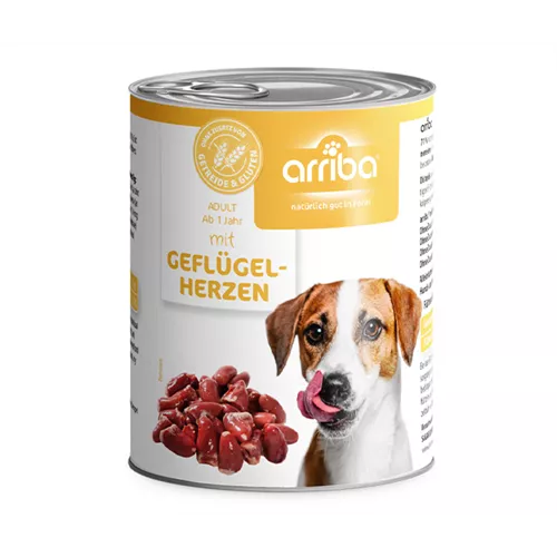 arriba Dose mit Geflügelherzen arriba Dose mit Geflügelherzen